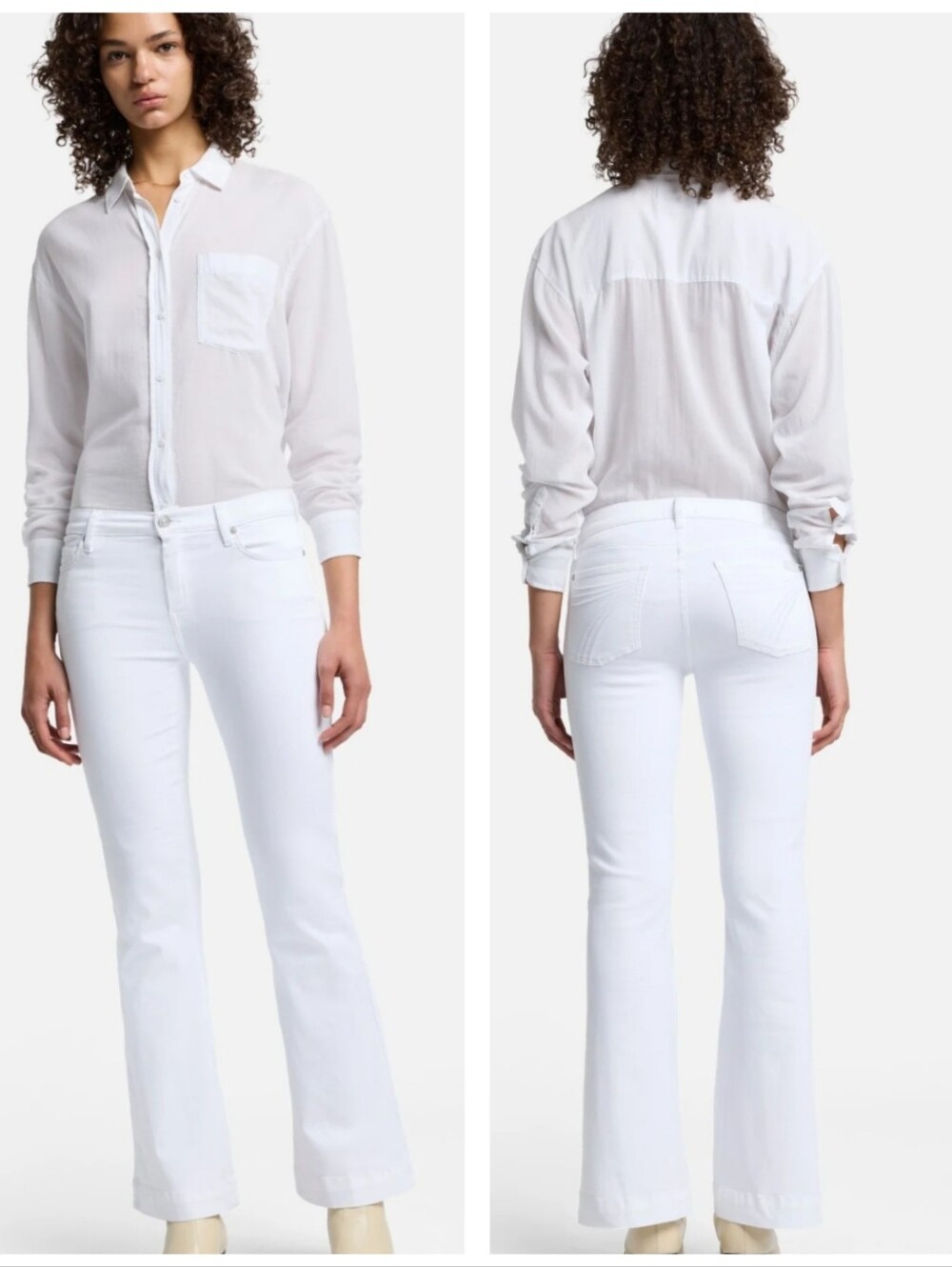 7 For All Mankind Jean Dojo White Size 31